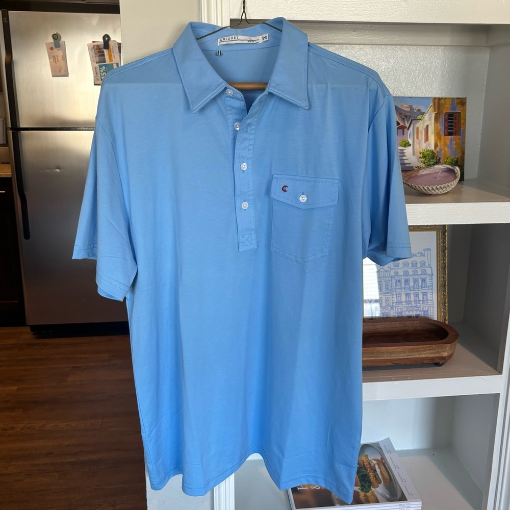 CRIQUET - light blue polo shirt